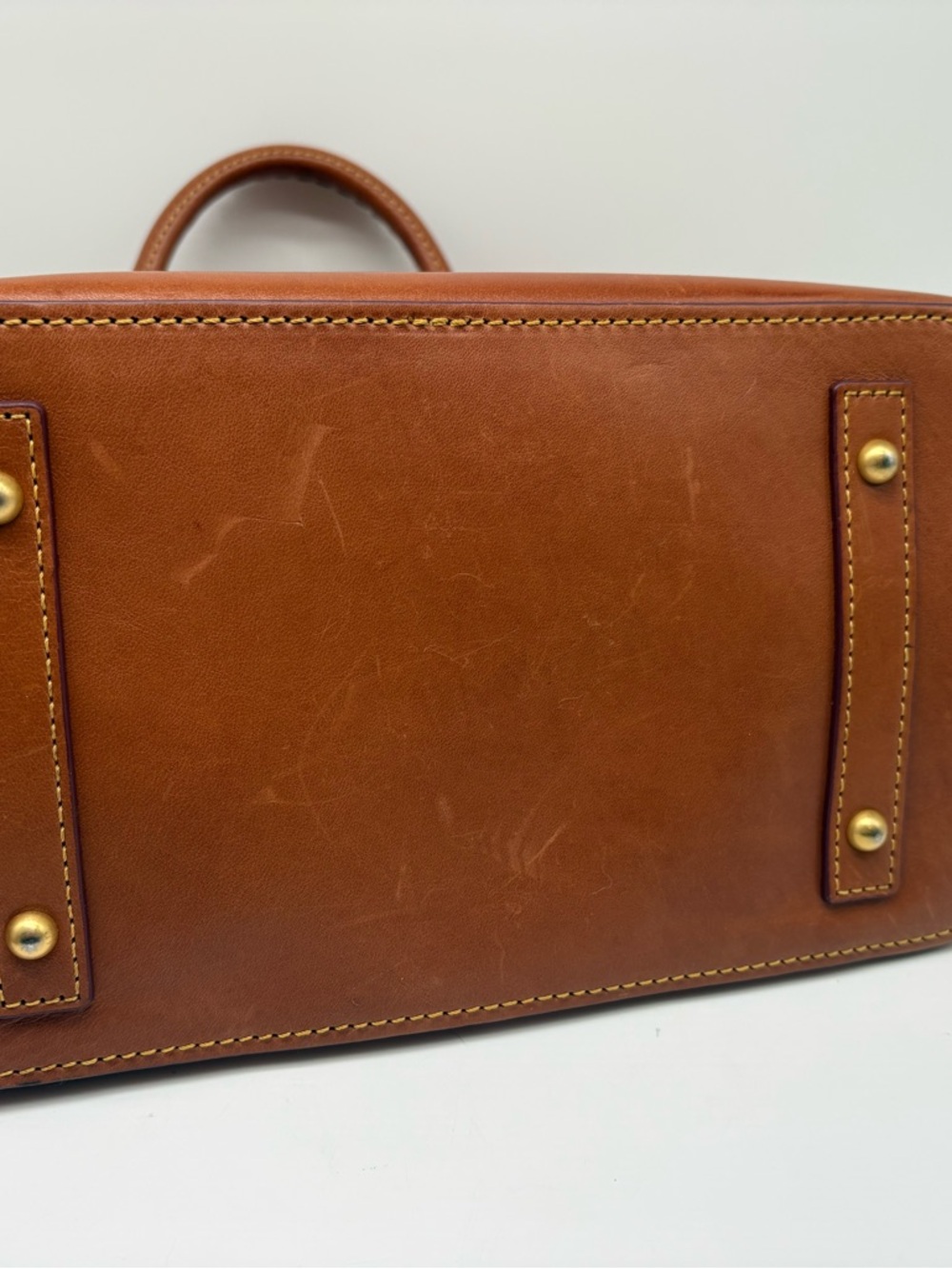 Dooney & Bourke Florentine Leather Dome Satchel in Color Natural - Picture 5 of 6